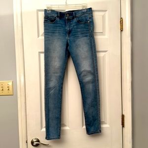 🦋EXPRESS BLUE JEANS CROPPED LEGGINGS HIGH RISE “SIZE 6”